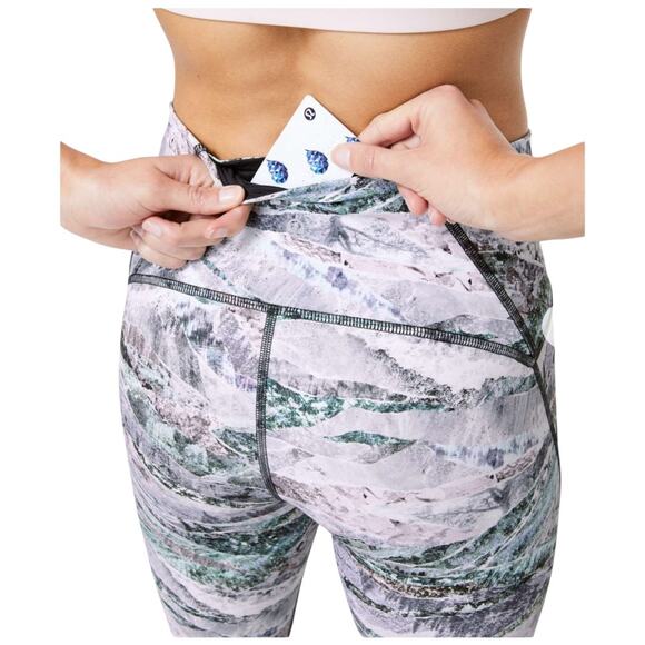 NWOT Lululemon Train Times Pant 25" Springscape Multi / Obsidian Size 12 - Picture 3 of 8